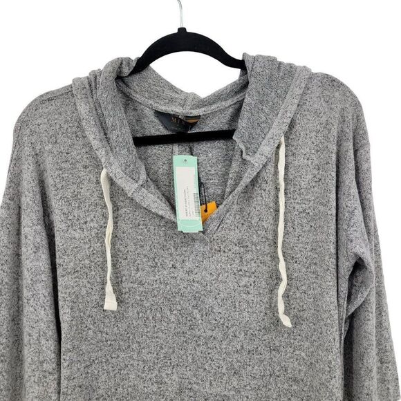 Mix by 41 Hawthorne Space Dye Heather Gray Hoodie L Pullover Comfy Loungewear - Picture 4 of 11